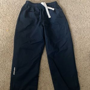 Kids Bauer hockey navy blue track pants